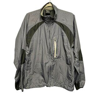 IllumiNite Mens Reflective Jacket Cycling Vented Jacket L Gray Zipper‎